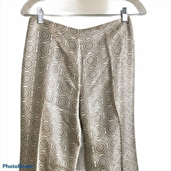 Muse Pull-on Wide Leg Pants Metallic Boho Size 4 - Picture 1 of 8